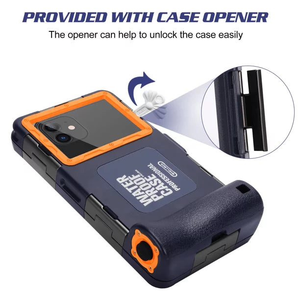 UrbanX Professional [15m/50ft] Swimming Diving Surfing Snorkeling Photo Video Waterproof Protective Case Underwater Housing for Panasonic  And all Phones Up to 6.9 Inch  with Lanyard