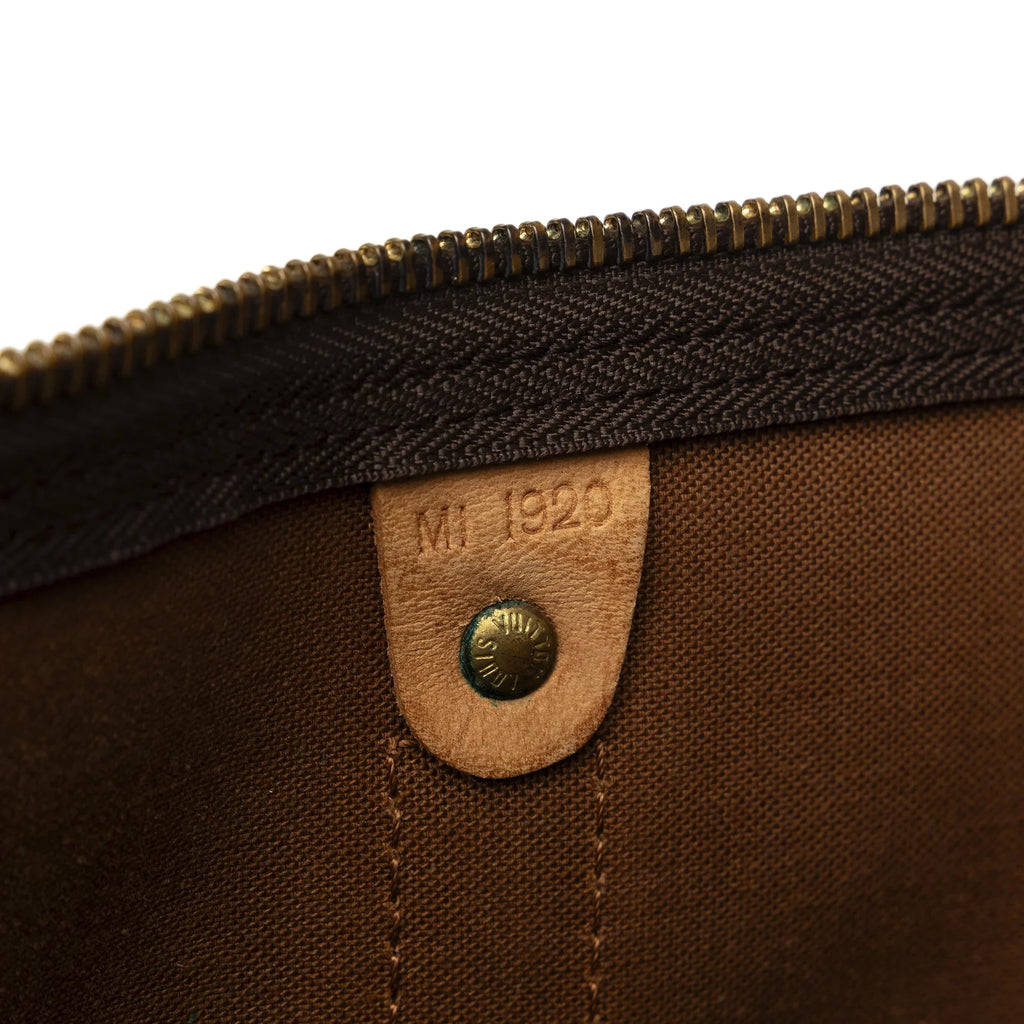 Pre-Owned Authenticated Louis Vuitton Monogram Keepall 55 Canvas Brown Travel Bag WeekenderBag Unisex (Fair)