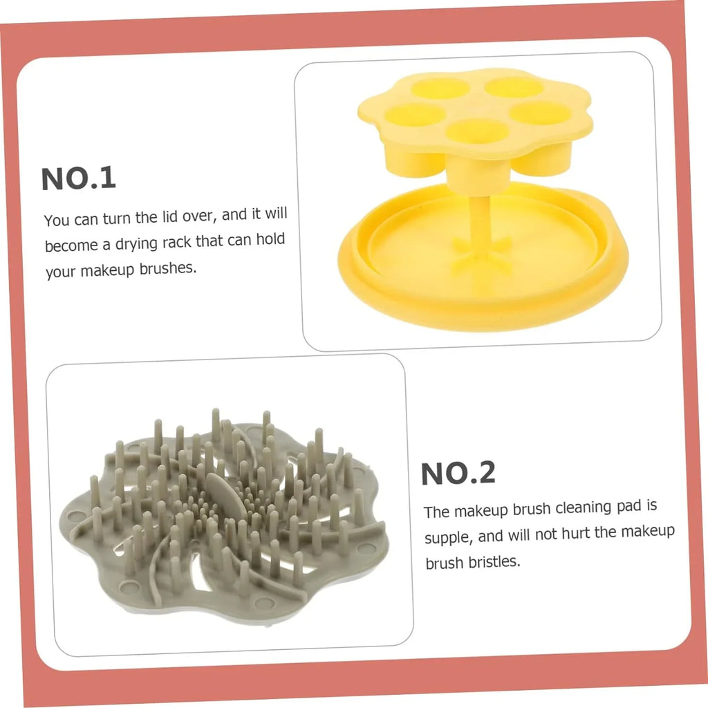 5 Sets Makeup Brush Cleaning Bowl Limpiador De Brochas De Maquillaje Make up Brush Makeup Brushes & Tools  Kits Beauty Kit Makeup Brushes Cleaner Kit Pp Silicone Brush Cosmetic