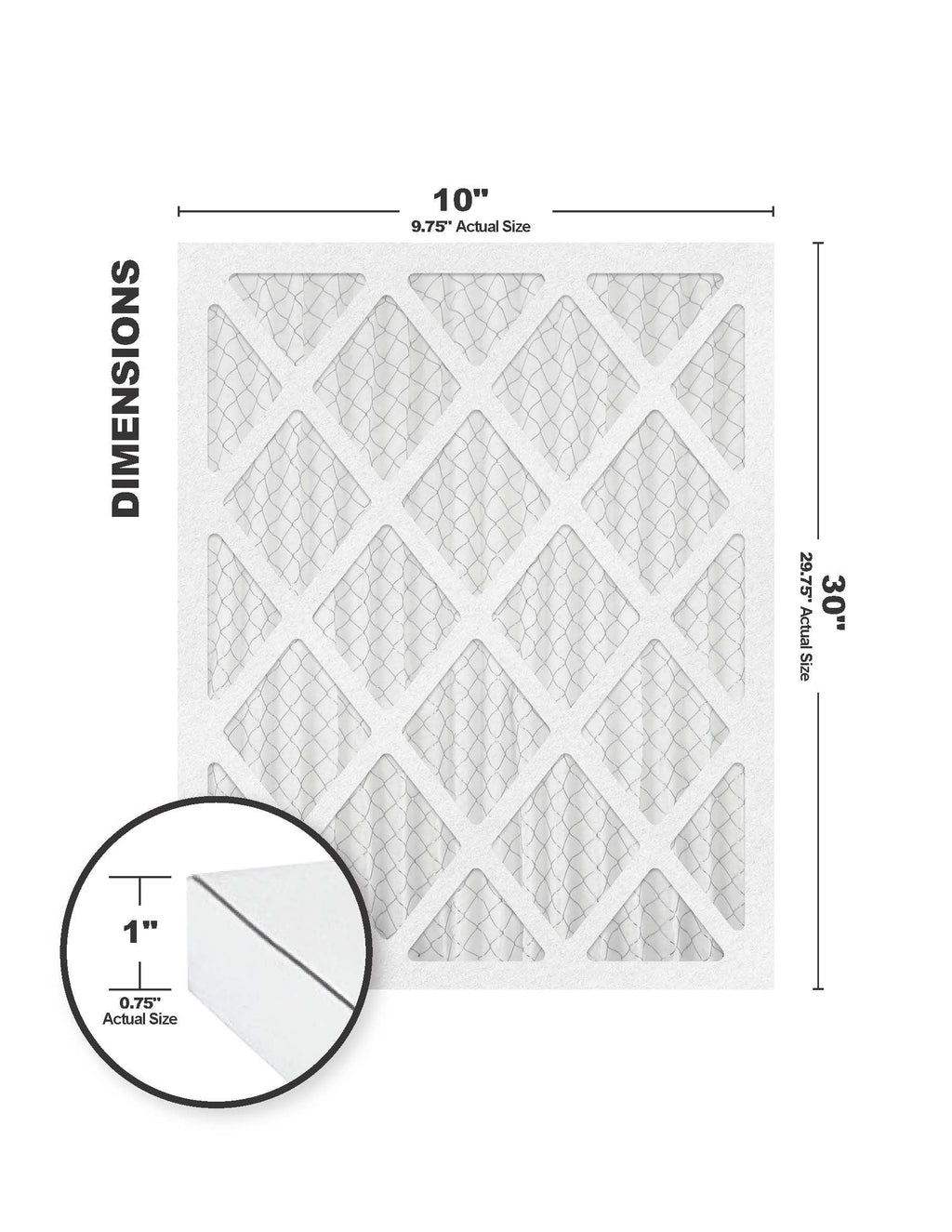 Accumulair Diamond 10x30x1  13 Air/Furnace Filters (6 pack)