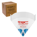 Global Case of 1000 Paint Strainers with Ultra-Fine 125 Micron Filter Tips - Premium Pure Blue Ultra-Flow Blue Nylon Mesh - Cone Paint Filter Screen - Finely Strain Auto, Car, House Paint