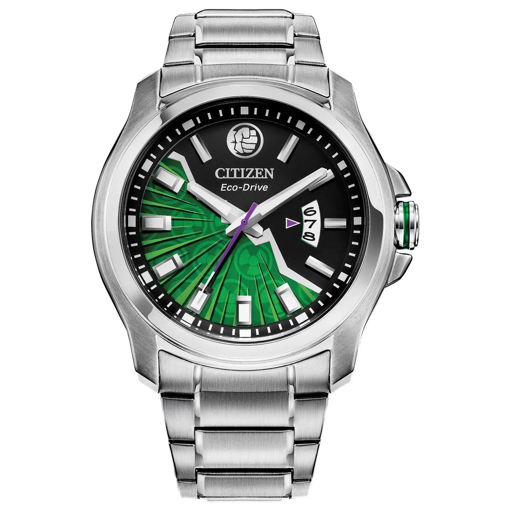 Citizen Men's Eco-Drive Marvel Hulk Smash Stainless Steel Watch -56W