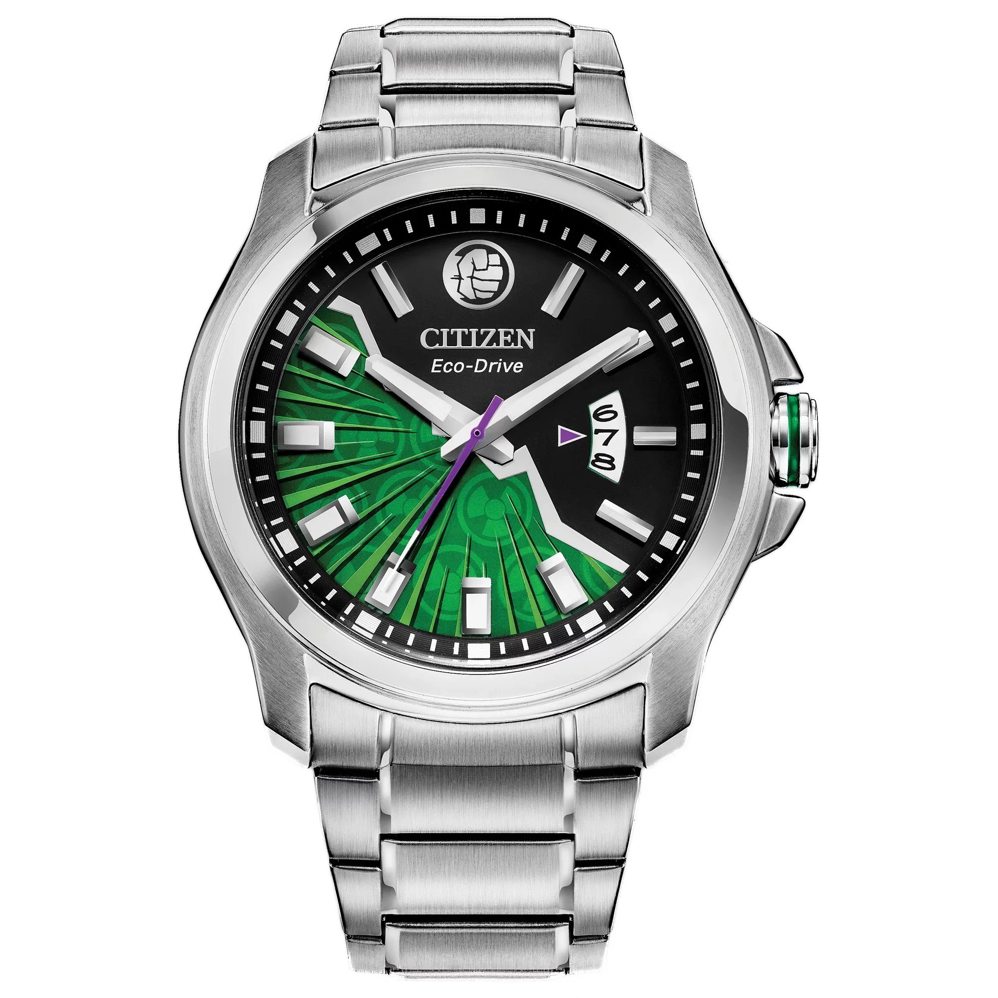 Citizen Men's Eco-Drive Marvel Hulk Smash Stainless Steel Watch -56W