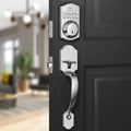 Electronic Keypad Deadbolt, Keyless Entry Door Lock, Keyed Entry, Auto Lock, Smart Lock with Handle, Front Door Handle Sets, Anti-Peeking Password, Oil-Rubbed Bronze