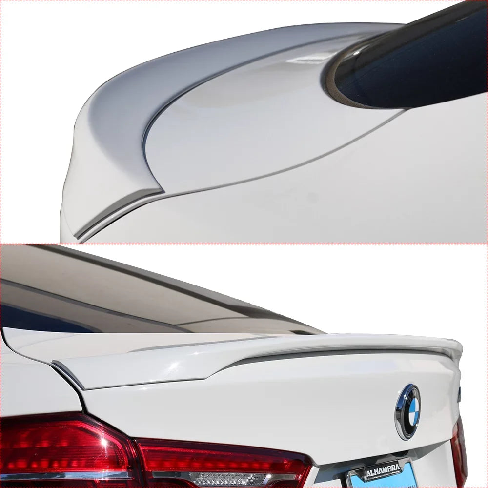 Ikon Motorsports Compatible with 15-19     Performance Trunk Spoiler Painted # Mineral White Pearl