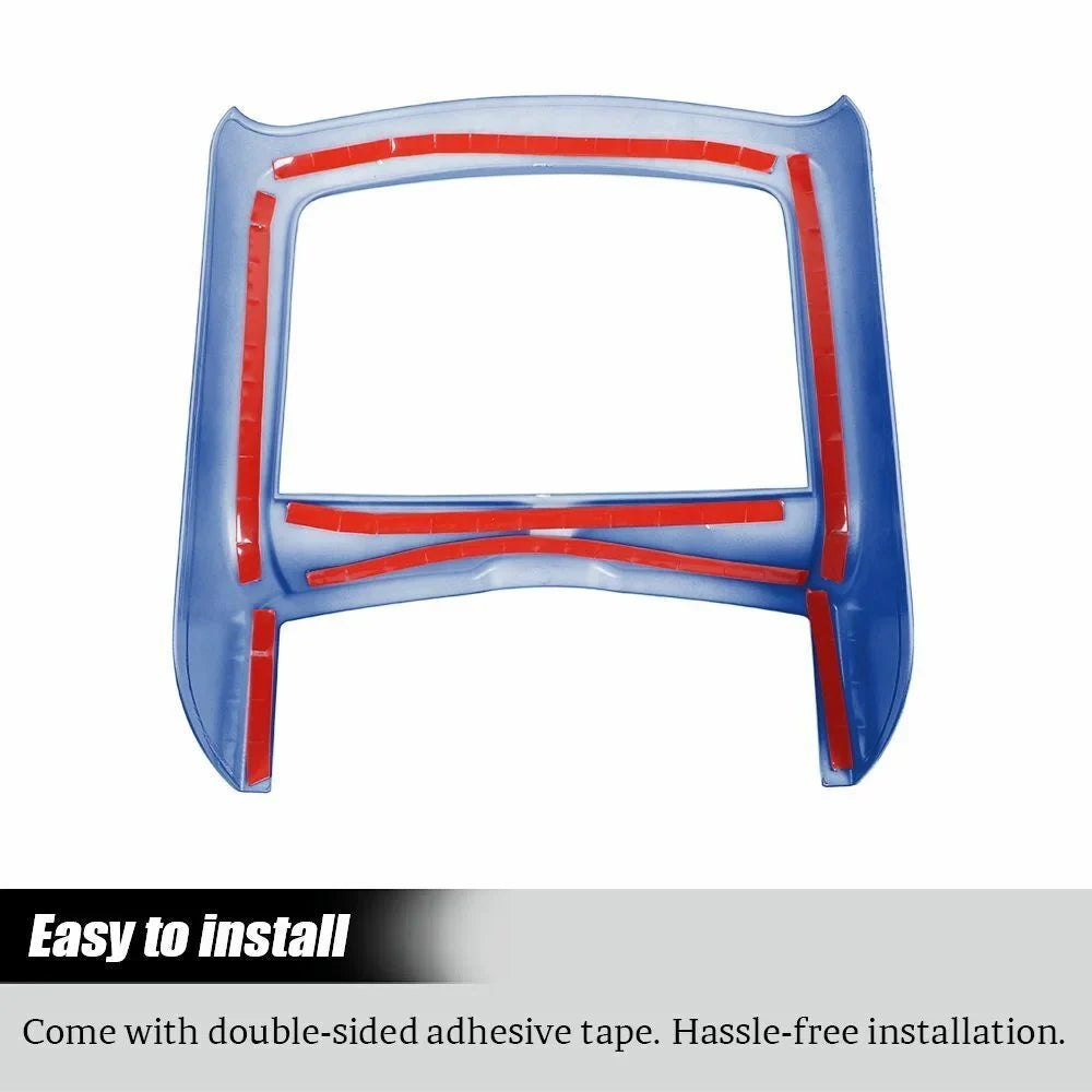 Teledu Inner Central Console Cup Holder Panel Trim Cover + Blue