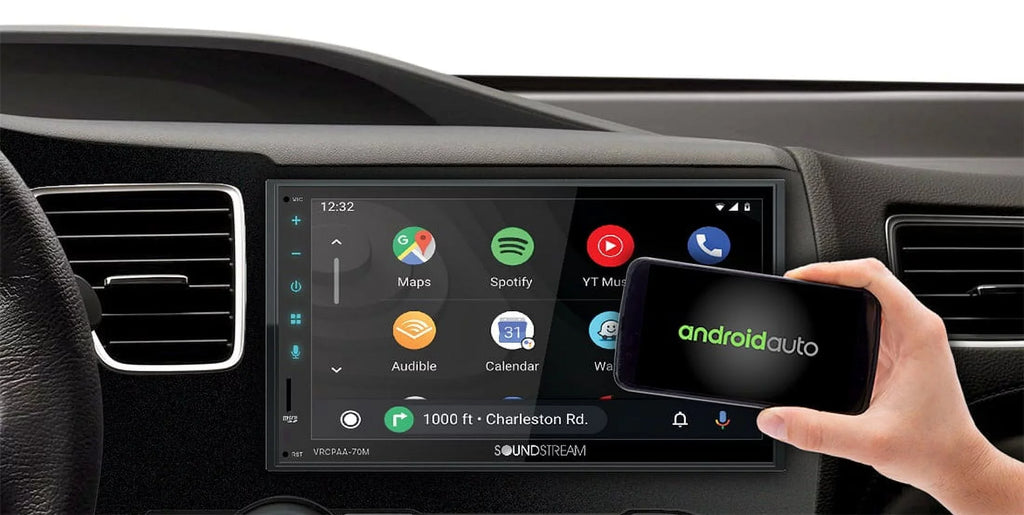 Soundstream -70M 7" Double  Bluetooth Apple CarPlay & Android +Camera Black