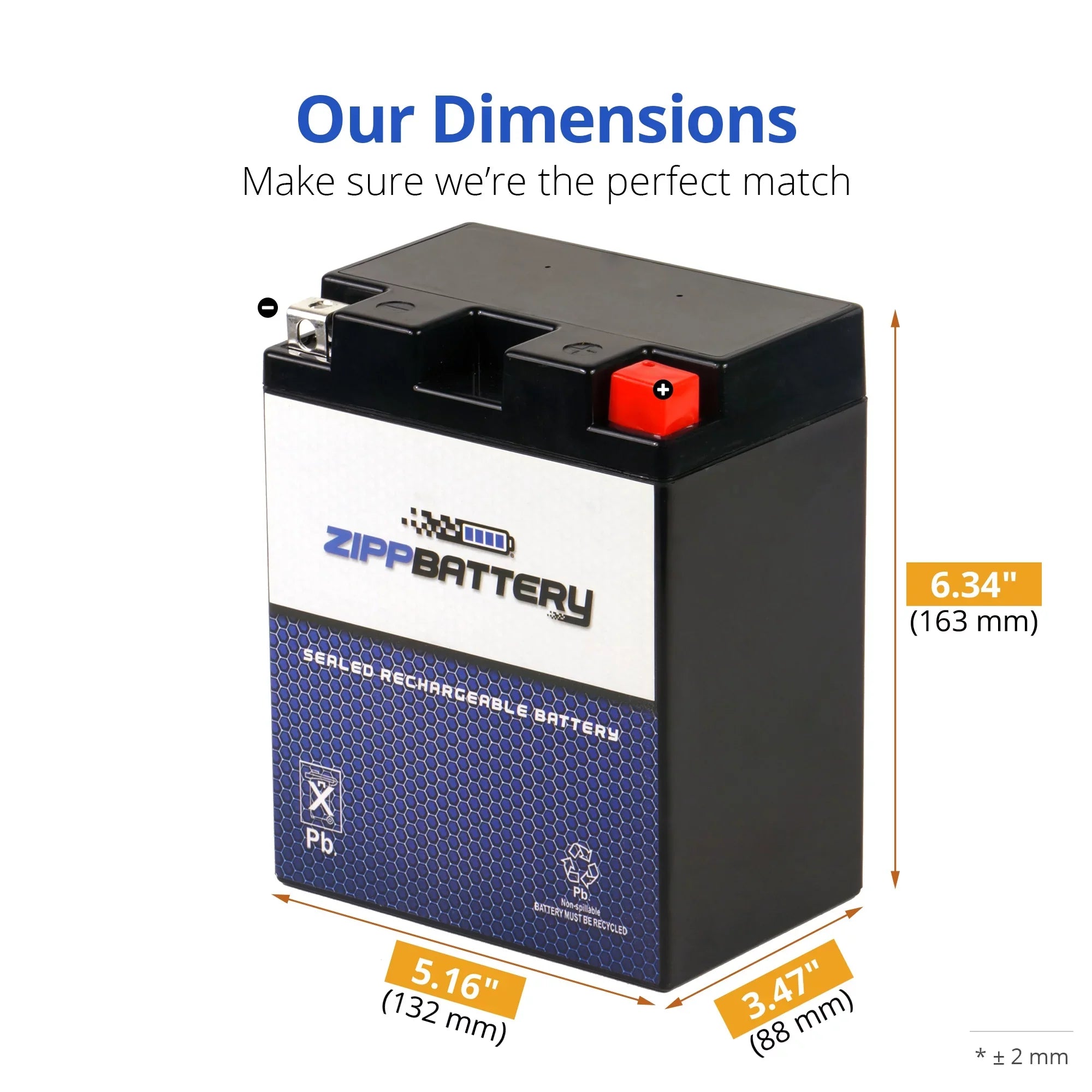 Zipp Battery - (14AHL- 12 Volt,12 Ah, 210 ) Motorcycle Battery for Ducati 750cc  Montijuich Paso 1987