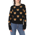 Moschino Ladies Fantasia Black Teddy Bear-Print Wool Jumper, Brand Size 38 ( Size 4)