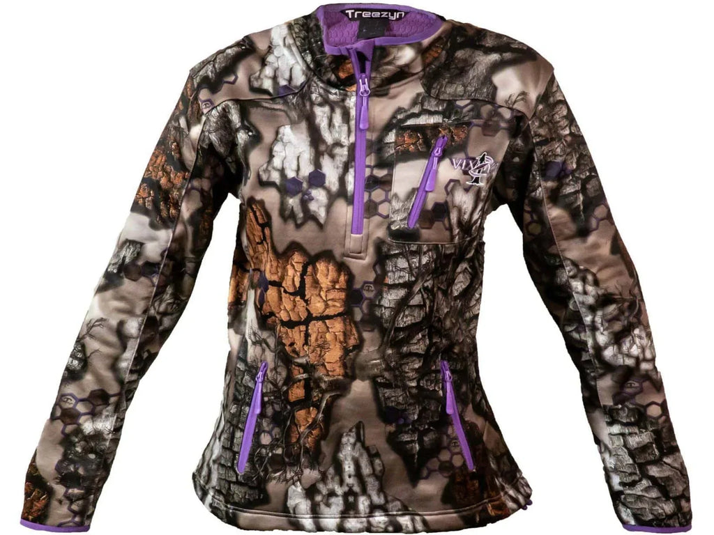 Treezyn  Vixzyn 1/4 Zip Pullover - Women's, Late Seezyn Purple, Large, -4