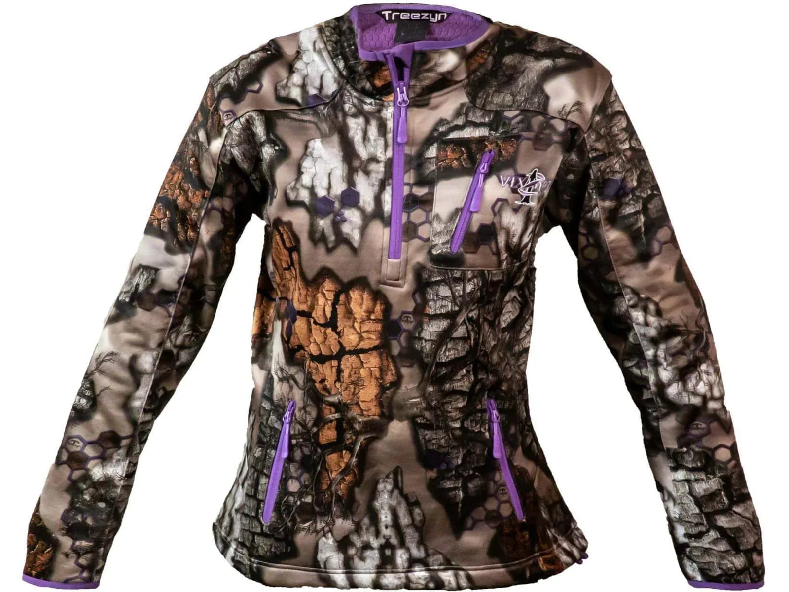 Treezyn  Vixzyn 1/4 Zip Pullover - Women's, Late Seezyn Purple, Large, -4