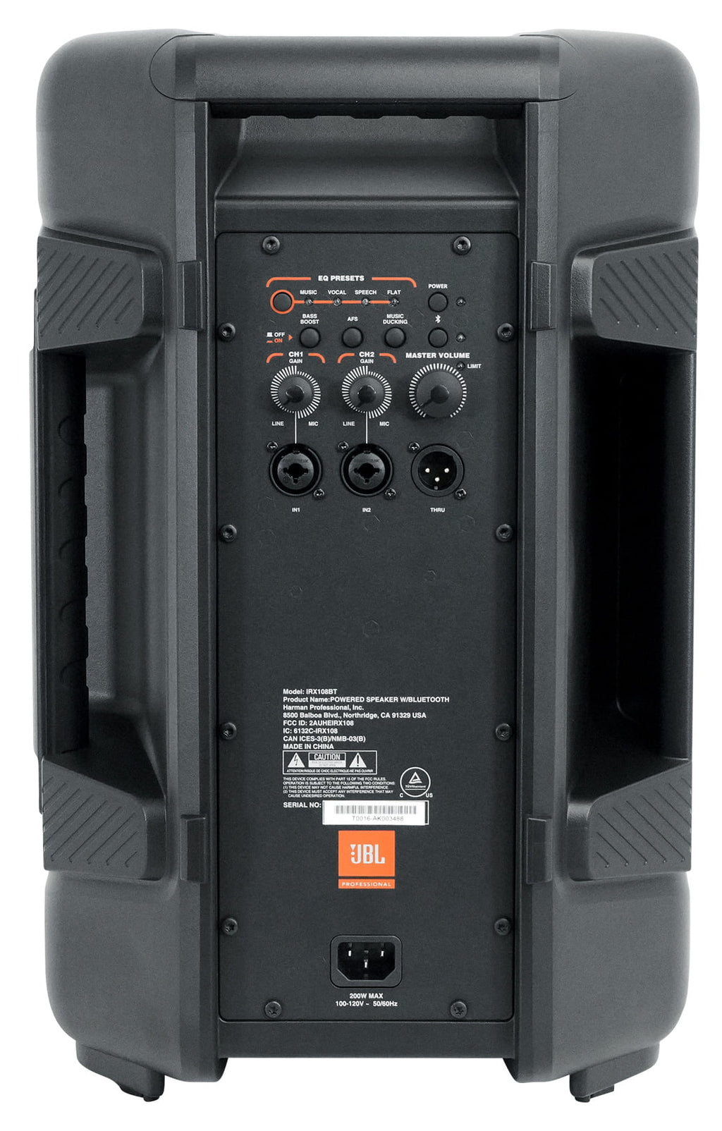 8" 1000w Powered  Portable  Speaker w/ Bluetooth + Hand Truck