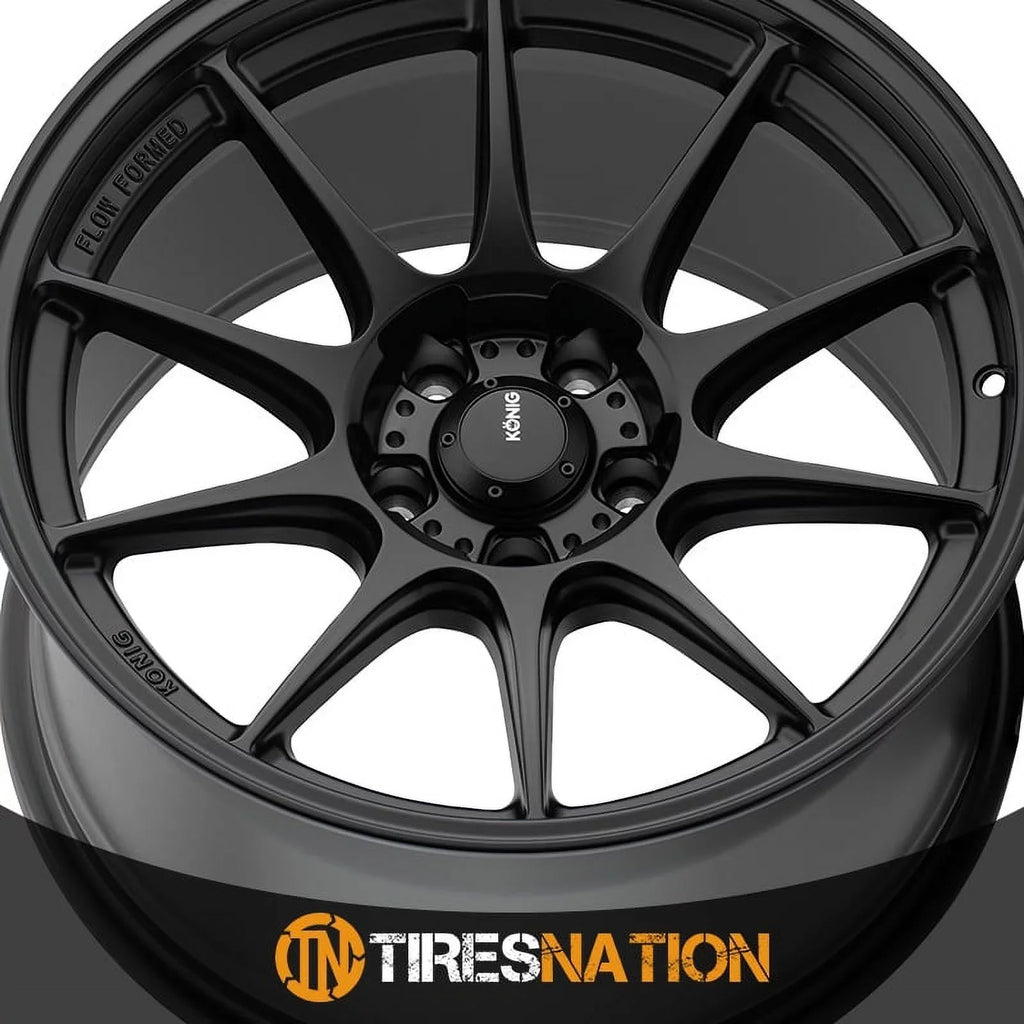 Konig 57B Dekagram 17x8 5x114.3 +40et Semi-Matte Black Wheel