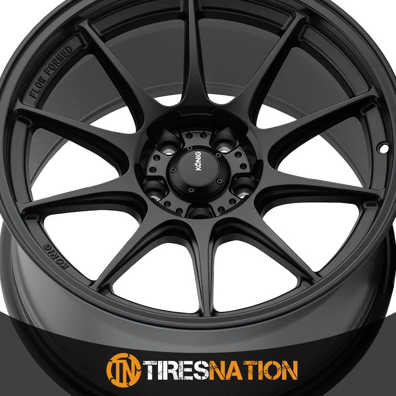 Konig 57B Dekagram 17x8 5x114.3 +40et Semi-Matte Black Wheel