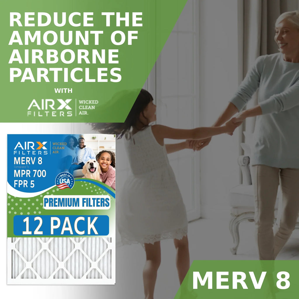 14x14x1 Air Filter  8 Rating, 12 Pack of Furnace Filters Comparable to  700 &  5 - Made in  by     .