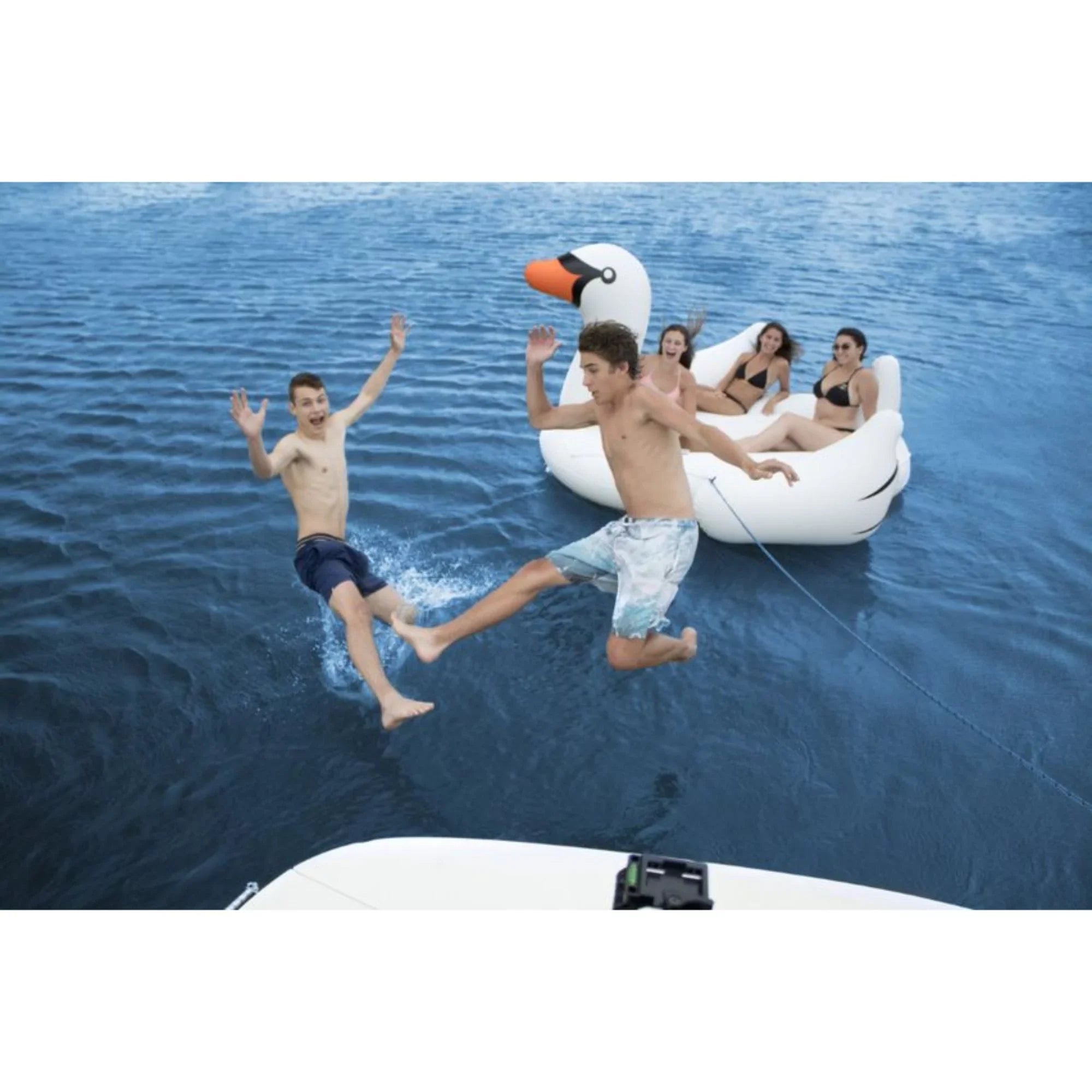 105" Inflatable Giant Swan Mega Island