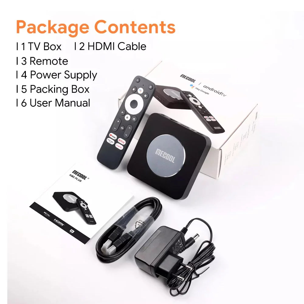 Mecool  Plus 4K  Box 2023 Amlogic  Android 11  Box Google Netflix Certified 2GB 16GB Support .0  .0 Smart  Box