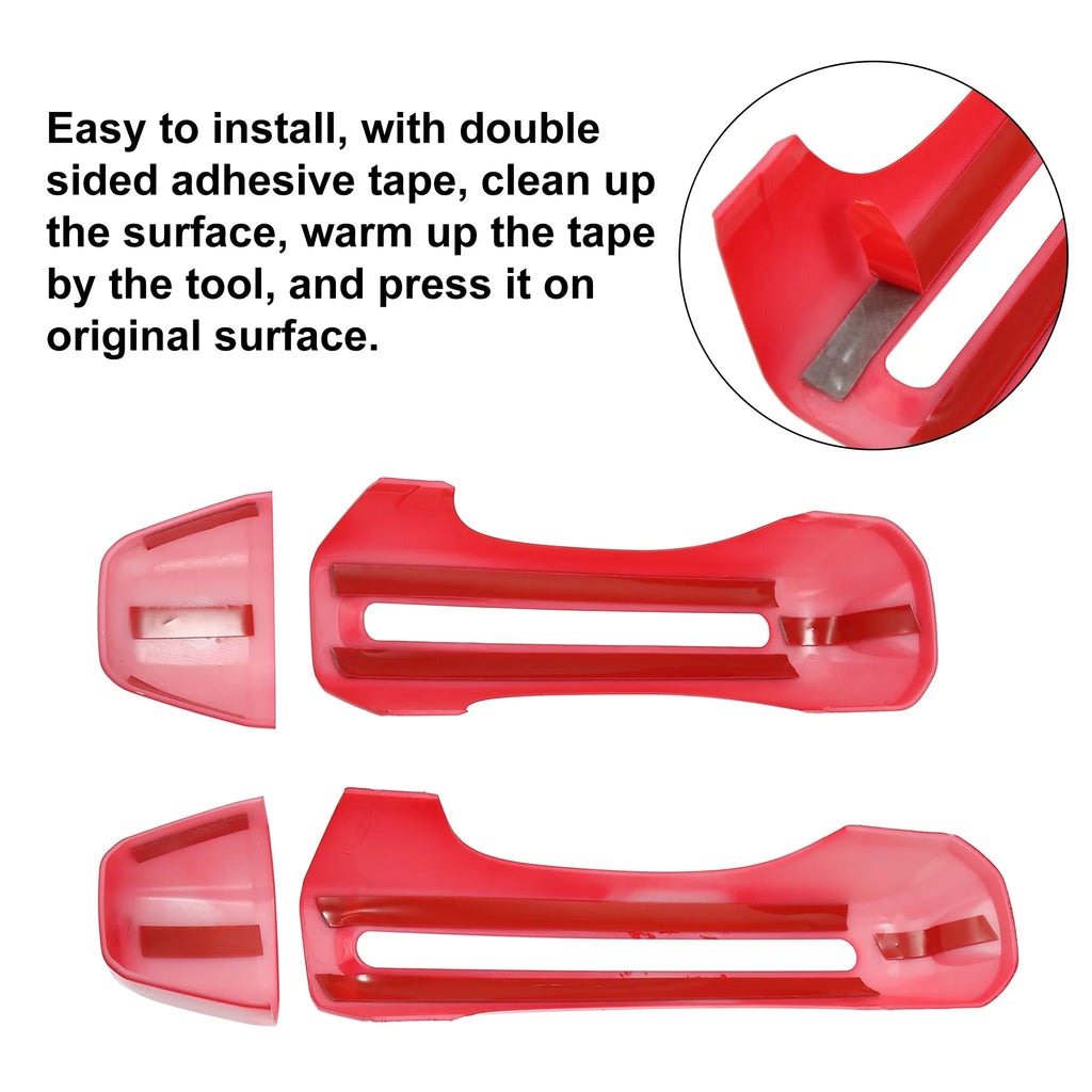 Red Door Handle Trim Cover Kit and Tailgate Handle Cover for Jeep Wrangler    2 & 4 Doors 2018-2021