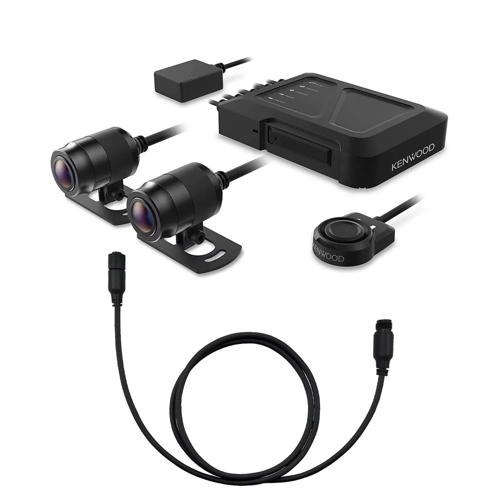 Kenwood - Motorsports  Dash Cam with  and Rear-View Camera with a Kenwood - optional 3.3ft (1m) camera extension cable