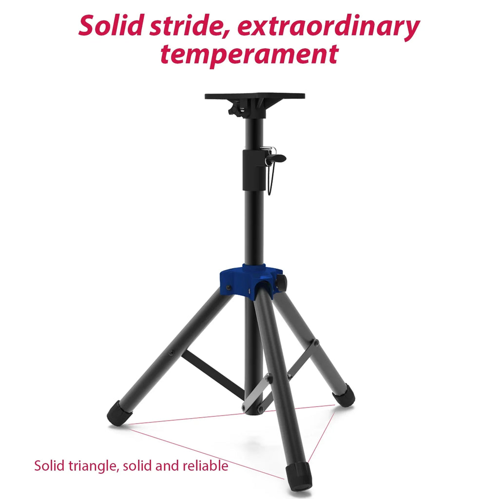 Speaker Stand Studio Speaker Tripod Stand Heavy Duty Telescoping Height Adjustable Non-slip Three-point Triangle Base Bracket for Performance Surround Sound