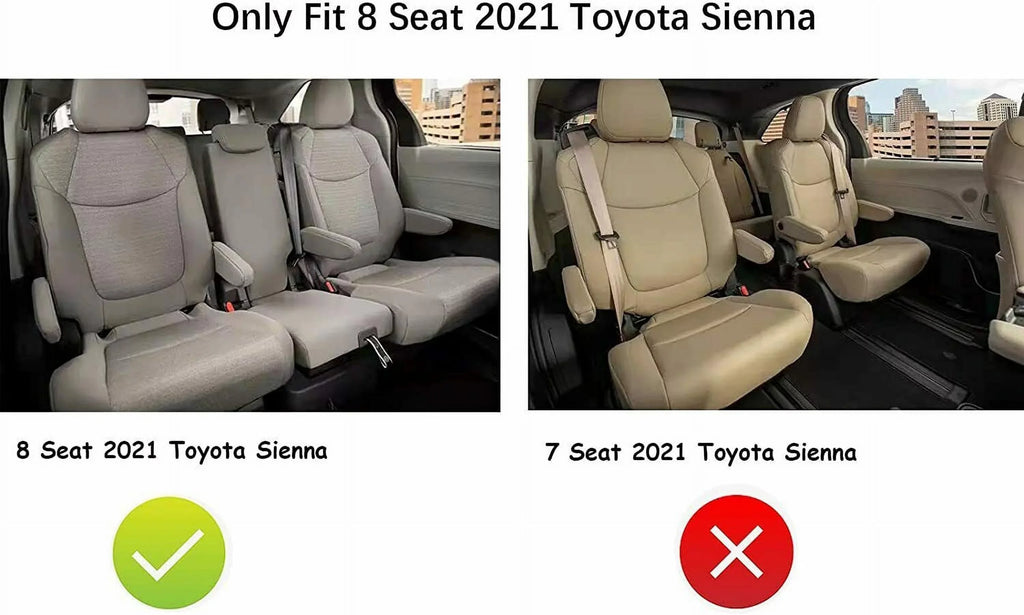3W Cargo Liner Compatible for Toyota Sienna 2021 2022 2023 8 seats  All Weather Custom Fit Trunk Mat for 2021 2022 2023 Toyota Sienna ( ( for Spare Tire Model ), Black