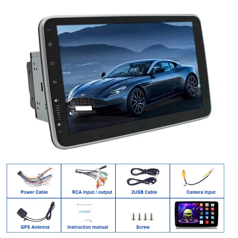 Paddsun  10 Inch On-Board Android 9.1  Wifi Dual Din Touch Screen Player Navigation