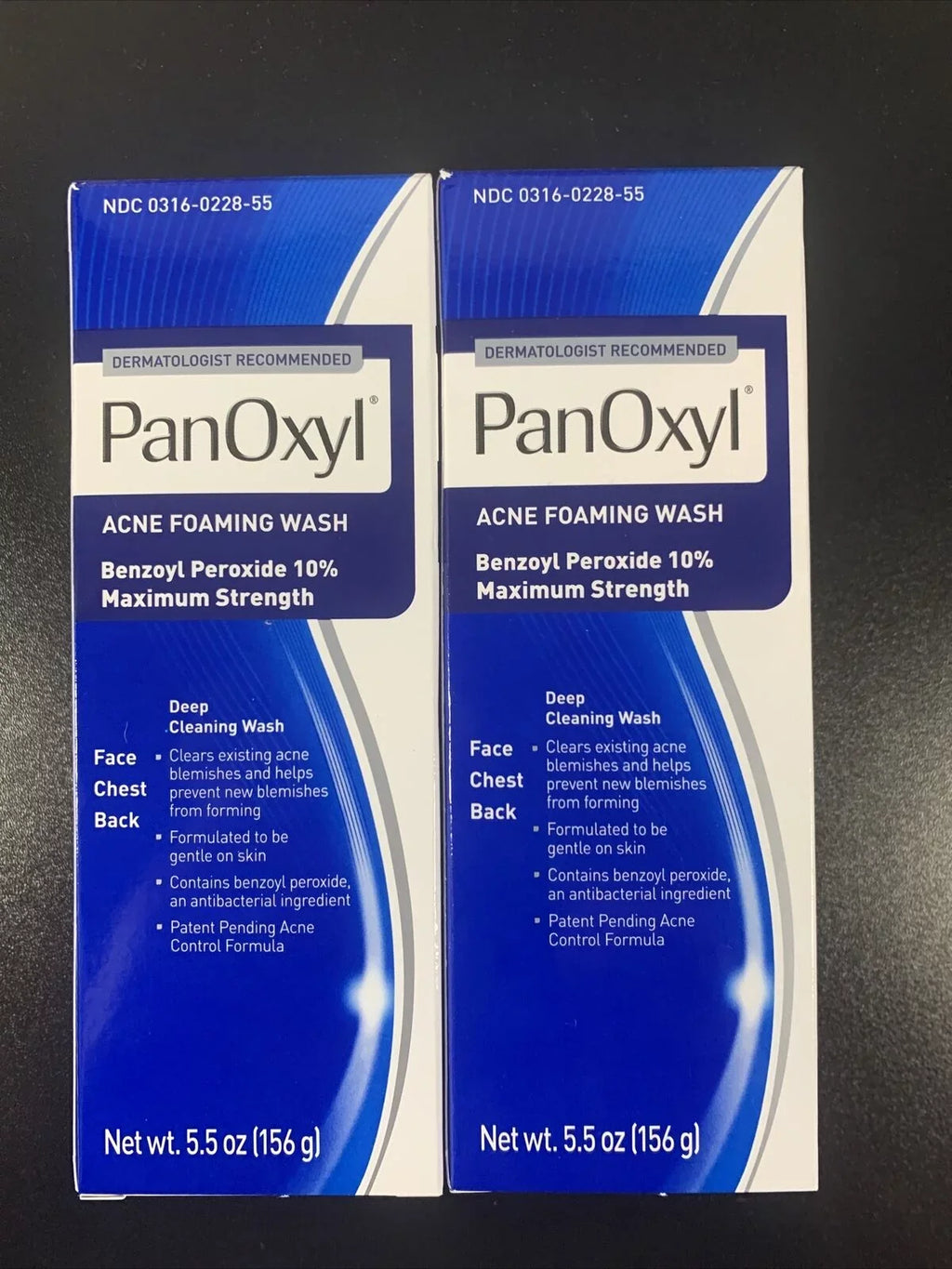 PanOxyl 10% Acne Foaming Wash 5.5 oz (Pack of 2)