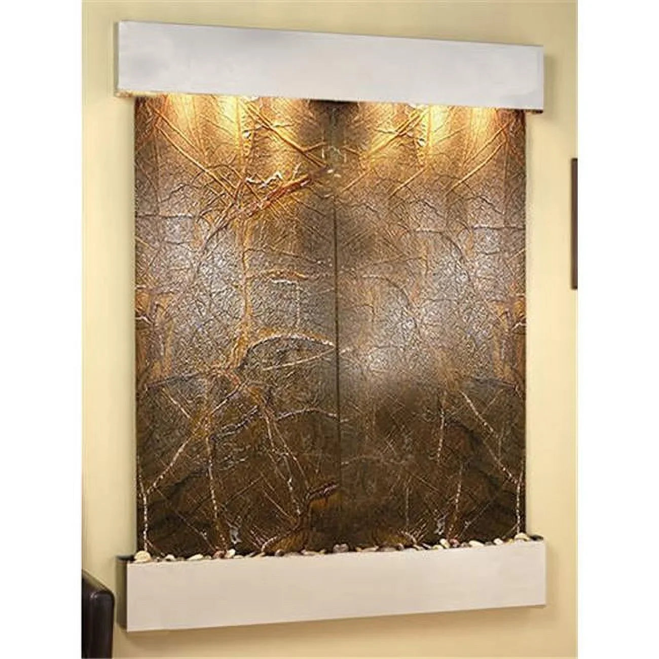 Adagio  Majestic River - Green Rainforest Marble Wall Fountain