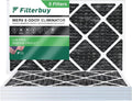 Filterbuy 12x20x1  8 Odor Eliminator Pleated   Furnace Air Filters with Activated Carbon (5-Pack)