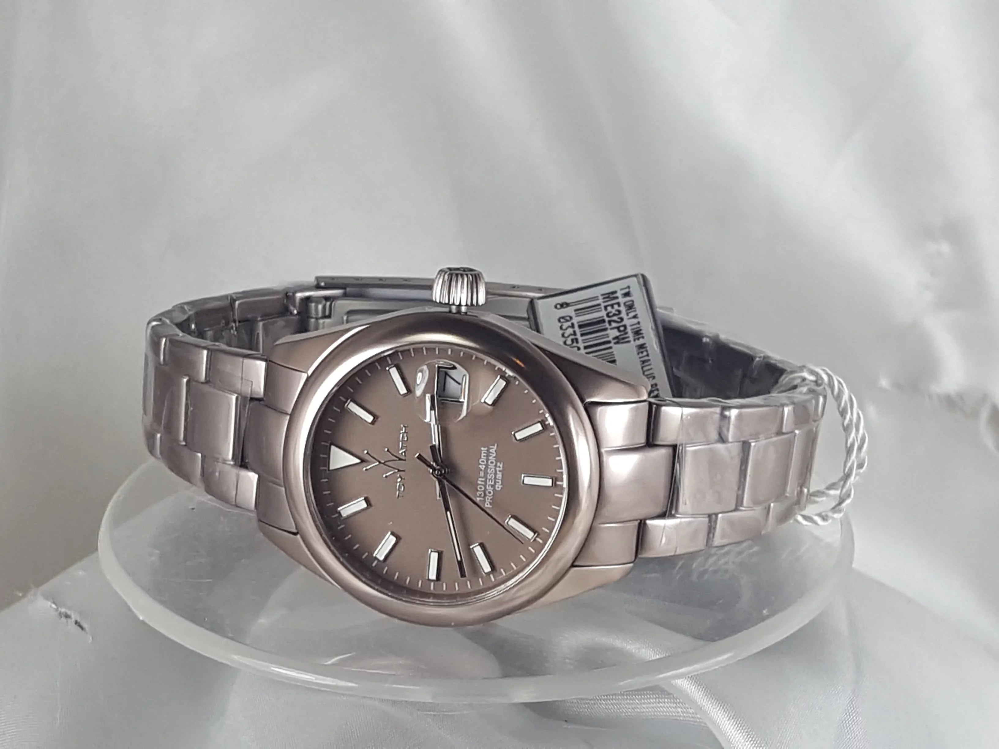 ToyWatch  Ladies "Metallic Stones" Pewter Color Aluminum Watch