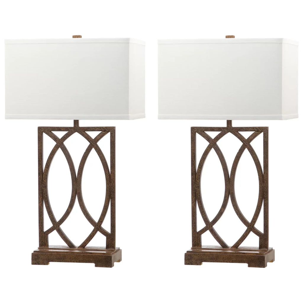 Safavieh Jago 29.5 in.  Interlocking Arcs Table Lamp, Set of 2