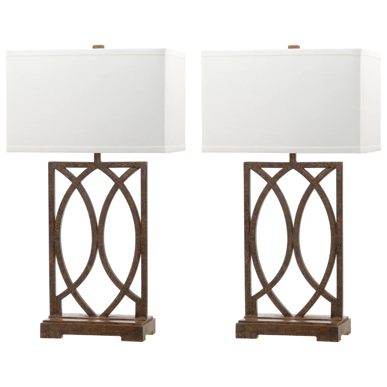 Safavieh Jago 29.5 in.  Interlocking Arcs Table Lamp, Set of 2