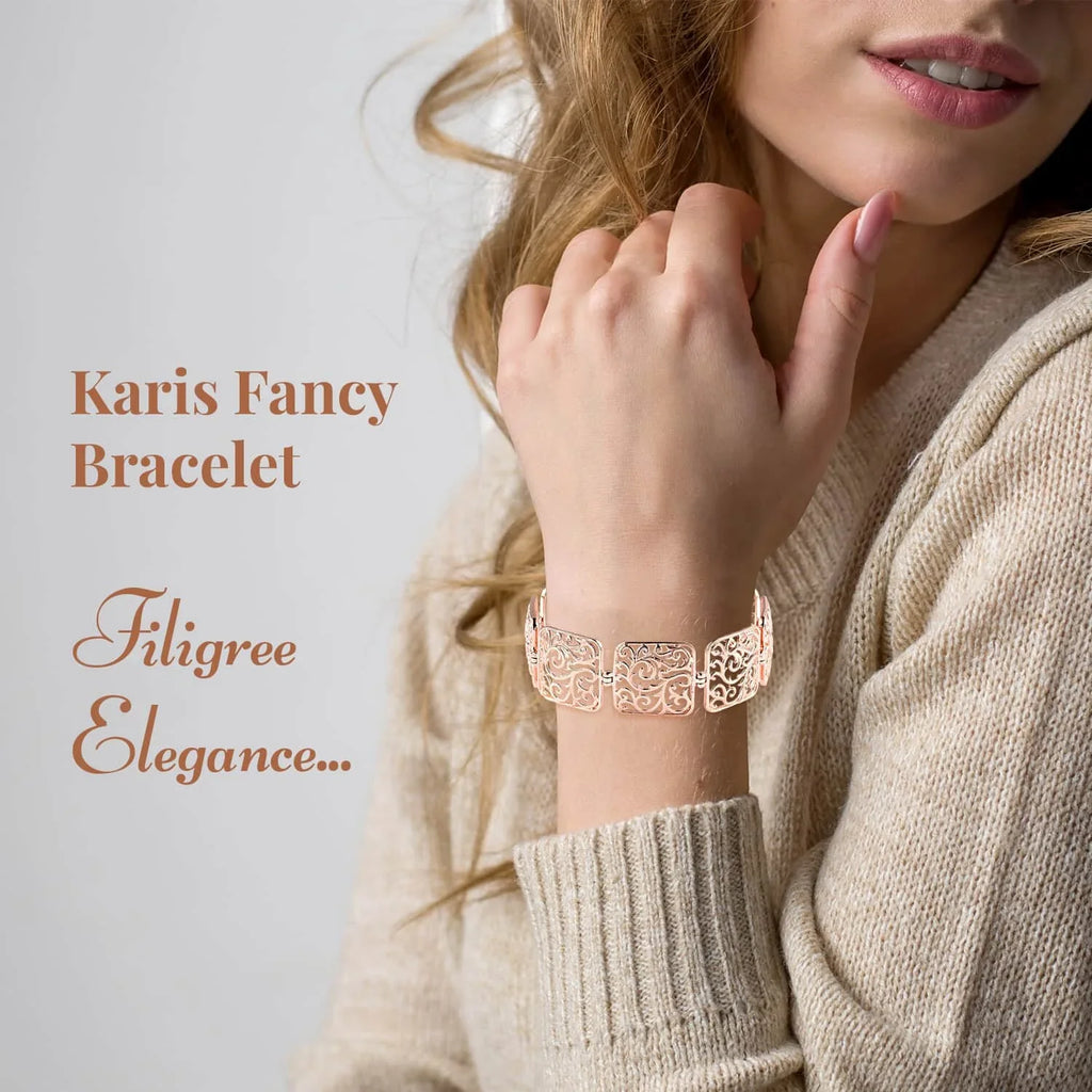 Shop  18K Rose Gold Plated Bracelet Jewelry Size 6.5" Birthday Mothers Day Gifts for Mom