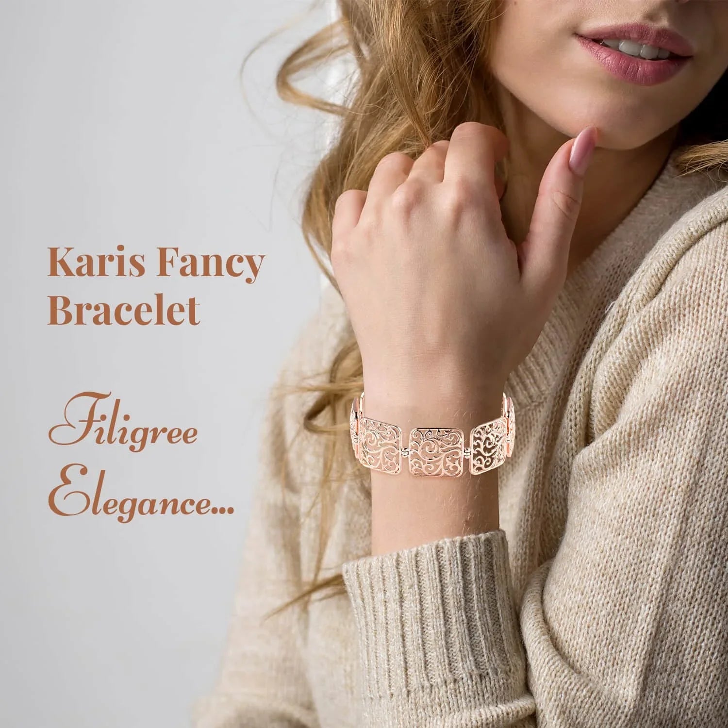 Shop  18K Rose Gold Plated Bracelet Jewelry Size 6.5" Birthday Mothers Day Gifts for Mom