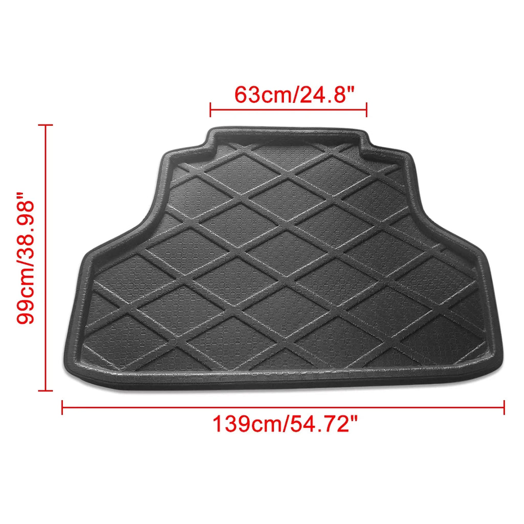 Unique Bargains Black Rear Trunk Tray Boot Liner Cargo Floor Mat Cover for Honda Accord 8 08-12