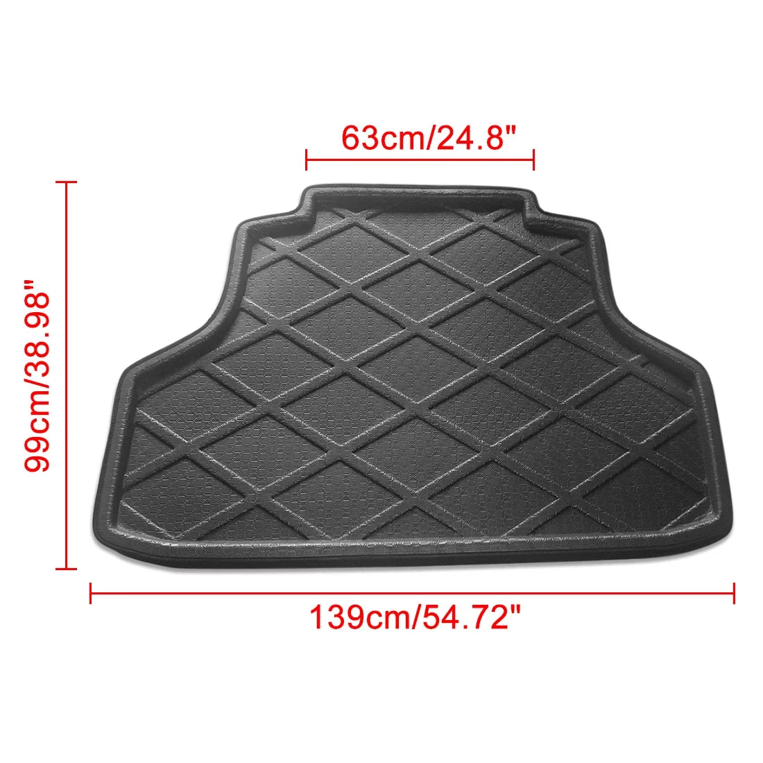 Unique Bargains Black Rear Trunk Tray Boot Liner Cargo Floor Mat Cover for Honda Accord 8 08-12