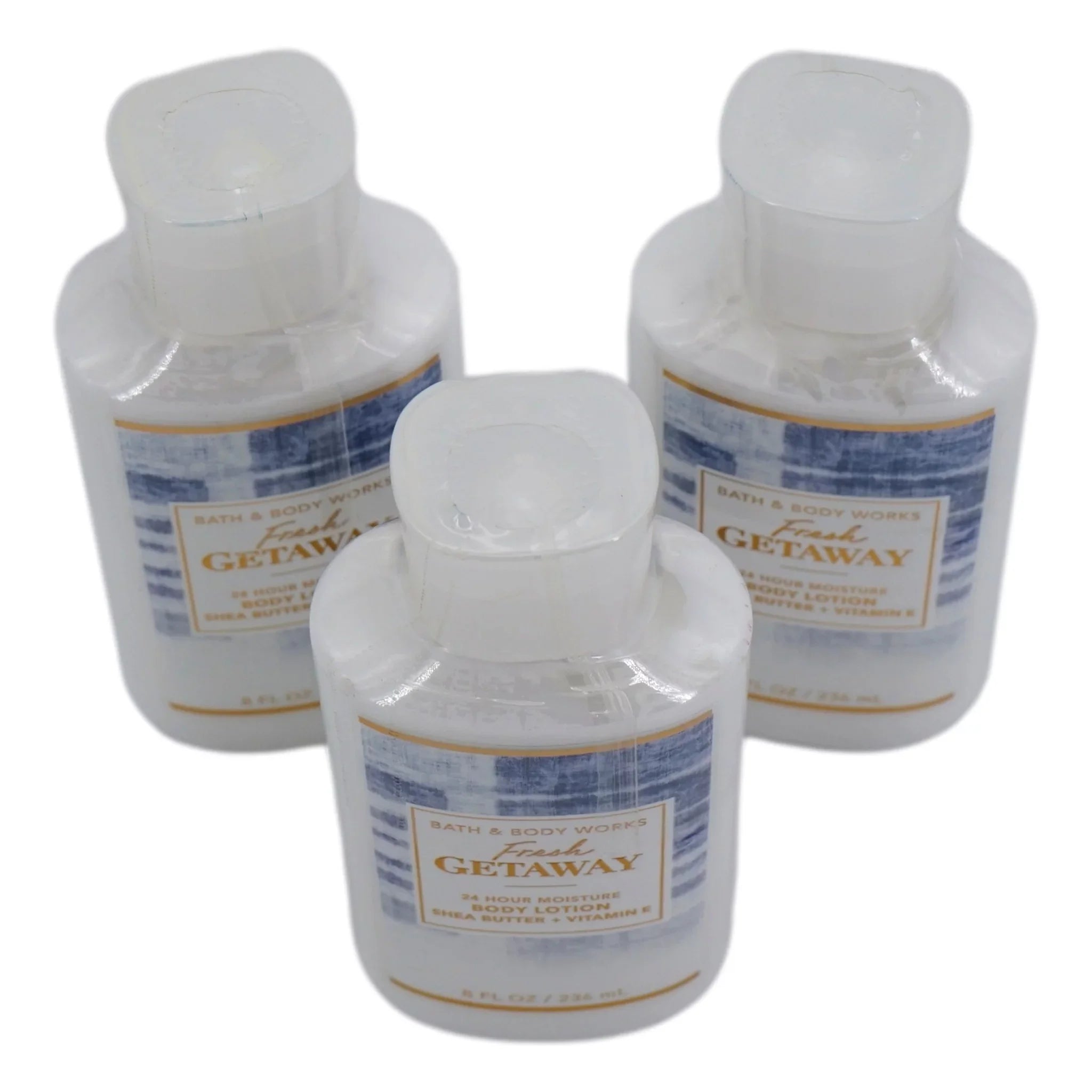 Fresh Getaway Body Lotion (3 Pack, 8 oz ea) Super Smooth 24 Hour Moisture Body Lotion With Shea Butter Vitamin  Coconut Oil Dermatologist Tested