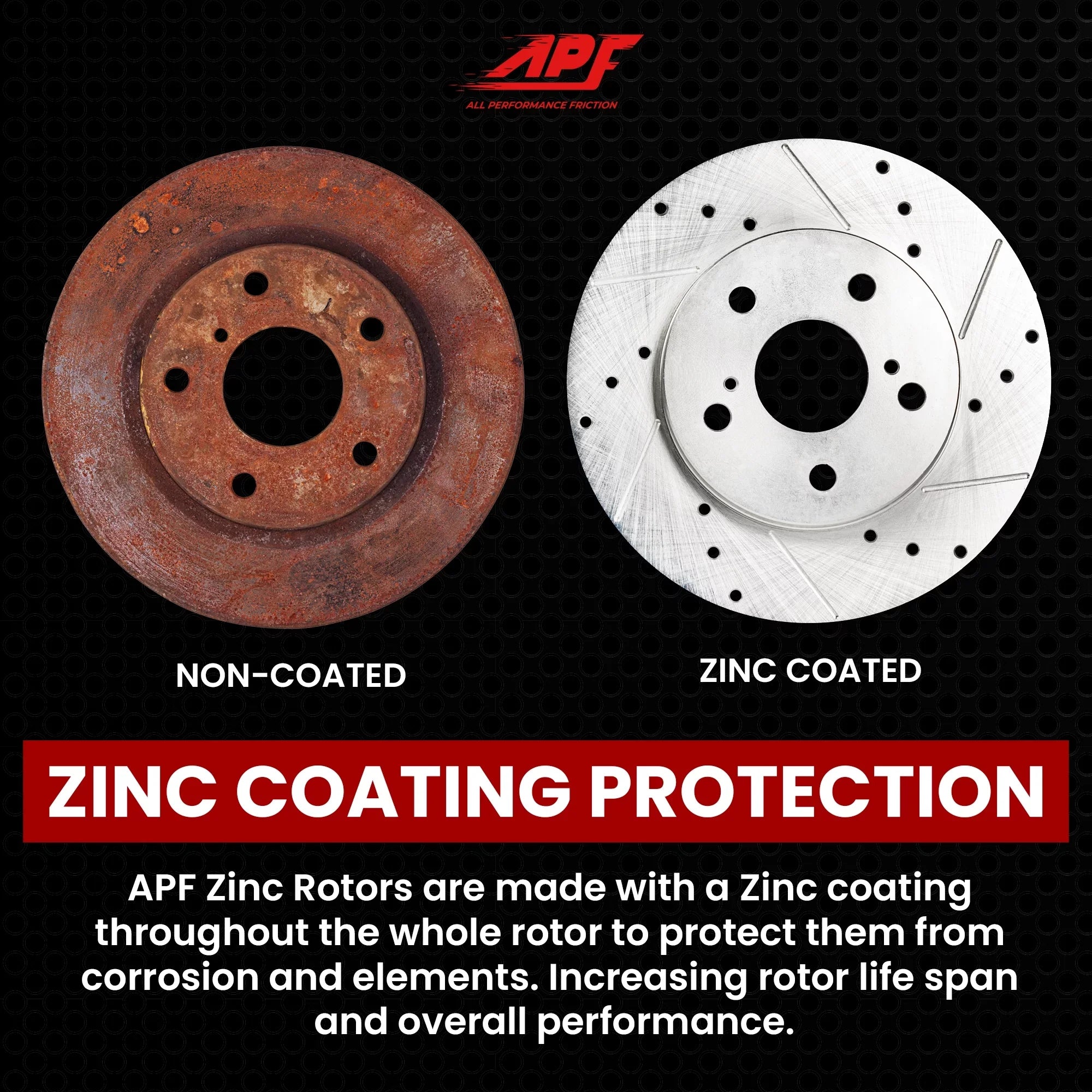 Rear Drill/Slot Zinc Brake Rotors For Ford Ranger 1998-2002