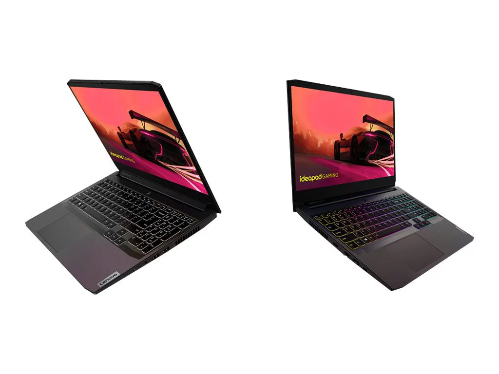 Lenovo IdeaPad Gaming 3 15ACH6 82K2 - 180-degree hinge design -  Ryzen 7 - 5800H / up to 4.4 GHz - Win 10 Home 64-bit -   3050  - 16   - 512   NVMe - 15.6"  1920 x 1080 (Full ) @ 120 Hz - 802.11a/b/g/n/ac/ax - shadow black - kb