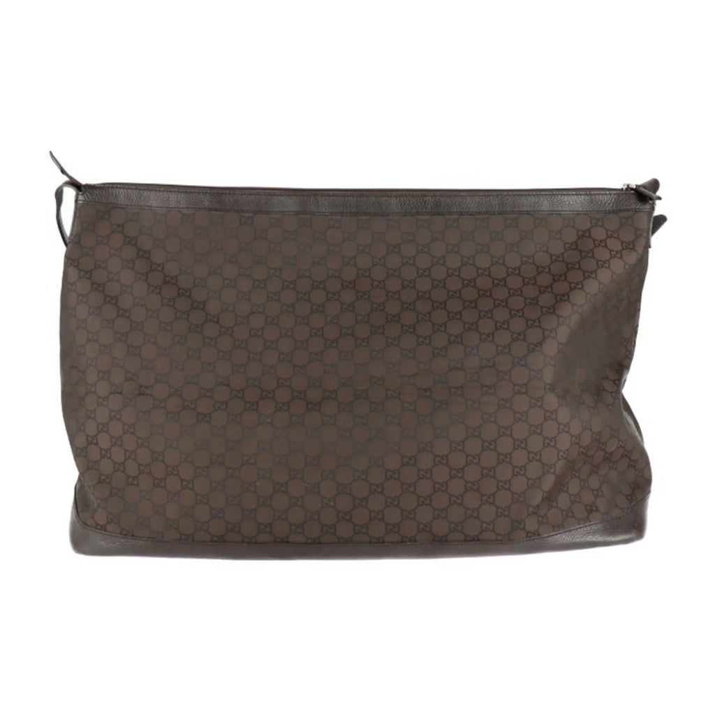 Pre-Owned  Gucci Boston Bag 105669  Nylon Leather Brown Shoulder Travel (Good)