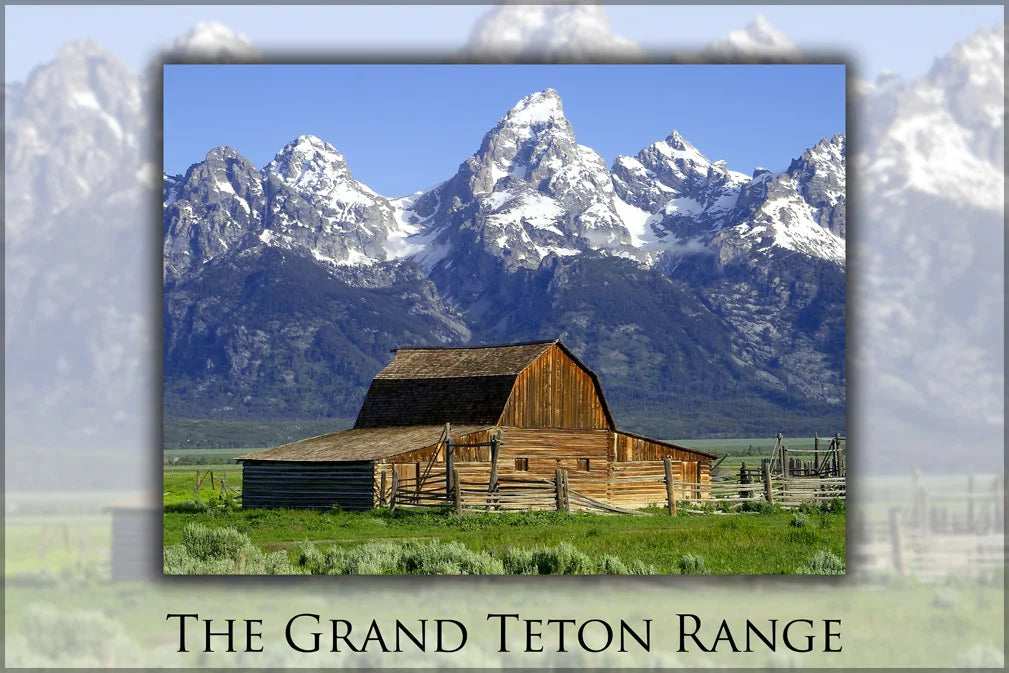 24"x36" Gallery Poster, grand teton rocky mountains teton range