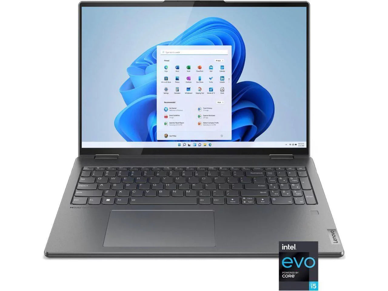 Lenovo Yoga 7i 2-in-1 Laptop, 16" 2.5K  Touchscreen Display, Intel Core i5-1240P Processor, 8GB , 1TB , Intel Iris Xe Graphics, Fingerprint Reader, Backlit Keyboard, Wi-Fi6, Windows 11 Home