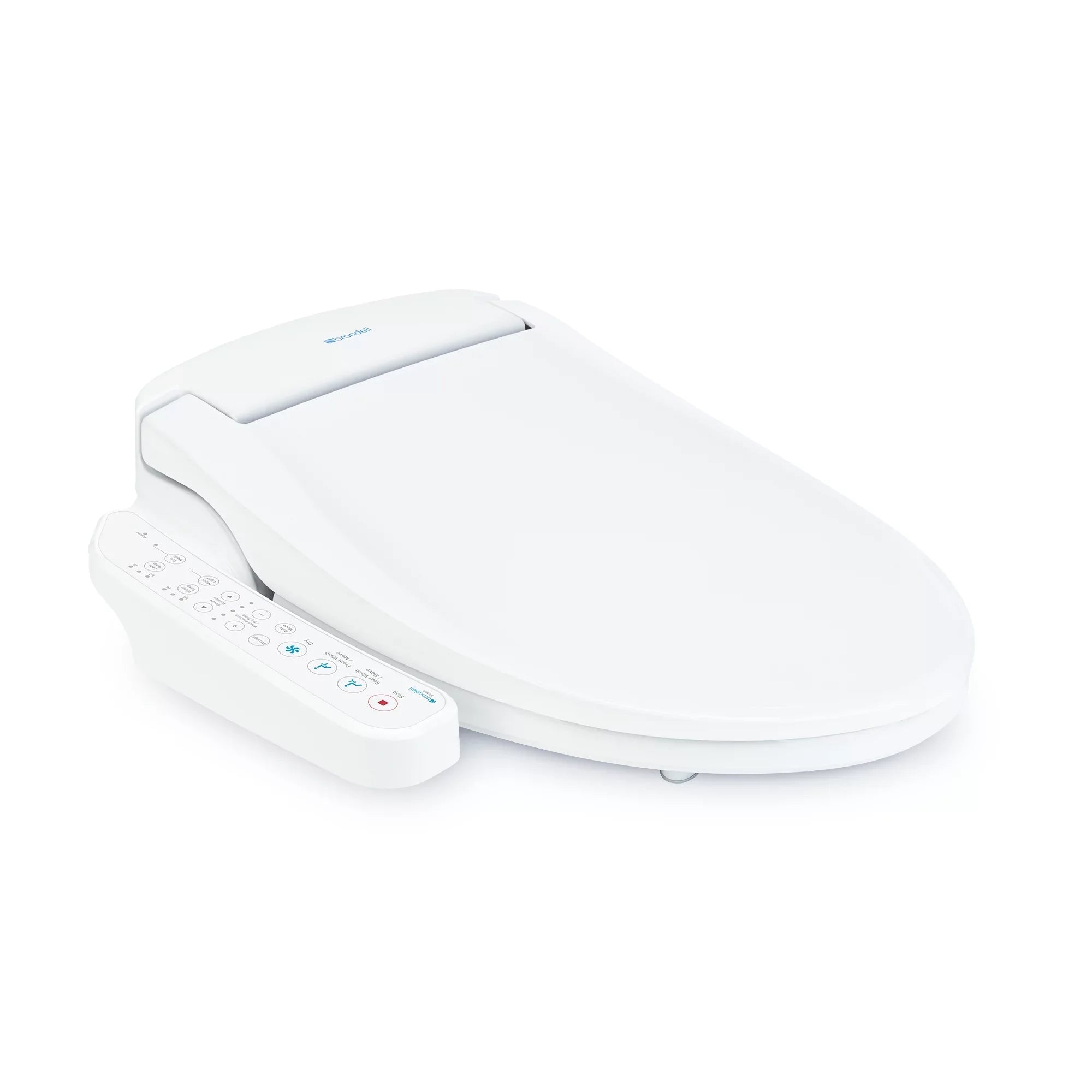 Brondell Swash  Bidet Seat with Sidearm, Dryer and Stainless Steel Nozzle, Round White