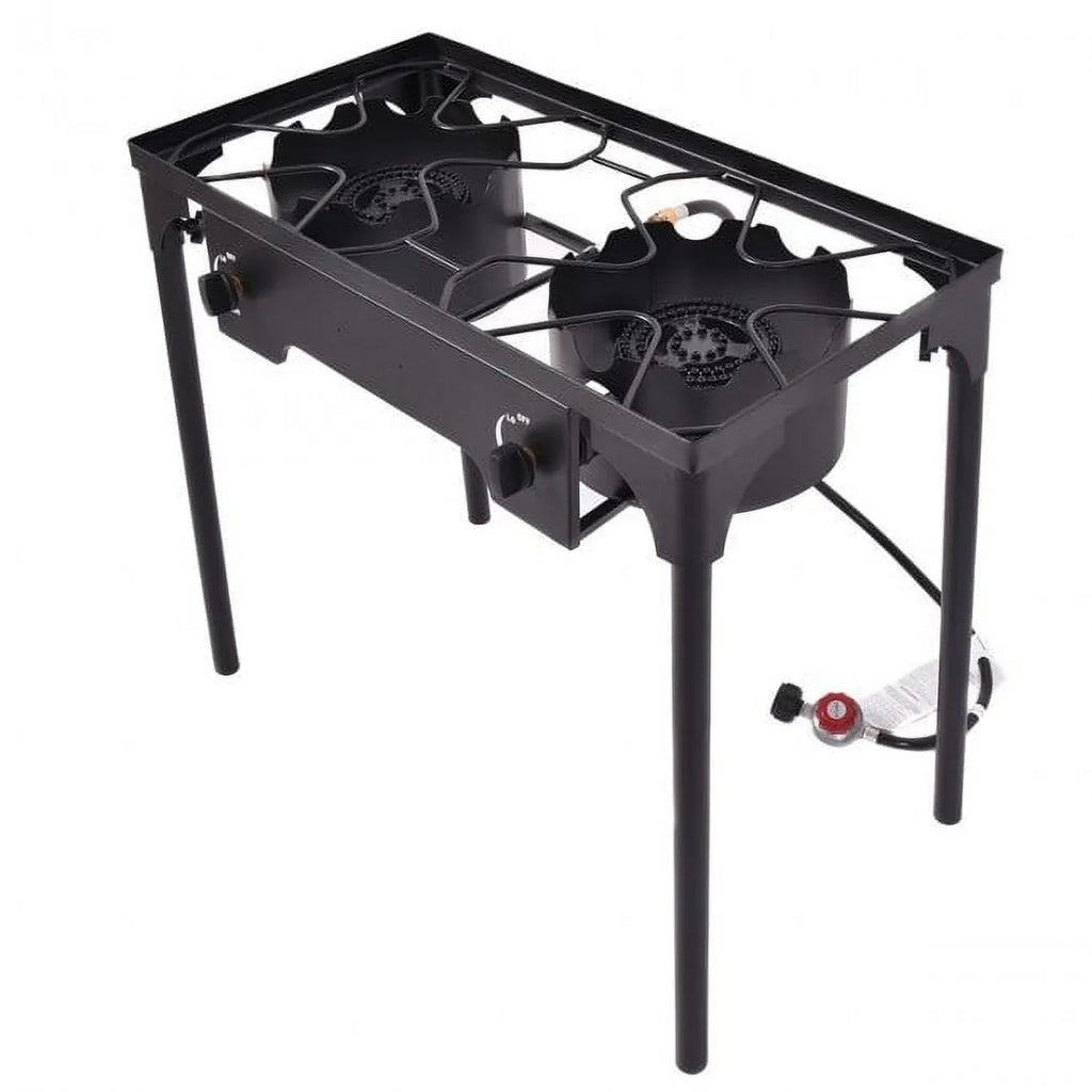 Double Burner Outdoor Stove  Grill - 26.0 - Elevate your outdoor cooking experience!
