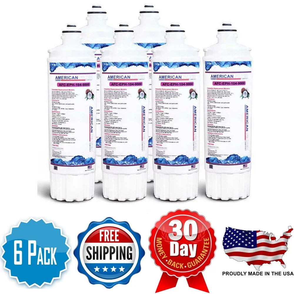Brand , Water Filters , Model # --104-9000 , Compatible with 3M® Cuno®  - 6 Pack - Made in ...