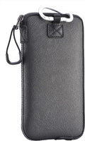 OneJoy Neoprene Cell Phone Pouch, Large Zipper Opening, Lightweight & Protective Phone Sleeves for iPhone Durable Phone Carrier Bag, Thermal Carrying Phone Pouch with Inner Pocket [Black]