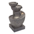 Melrose 26" Gray Cascading Outdoor Bowl Fountain