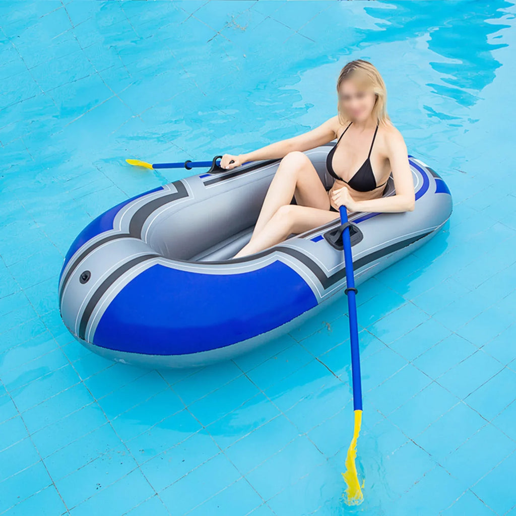 Aibecy Inflatable Boat Series,thick Inflatable Kayak, Fishing Boat Kayak,Single Person Water Leisure Travel Fishing Boat 150cm(oars not included)