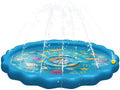 Sprinkle & Splash Play Mat - 68" Water Sprinkler, Kiddie Outdoor Outside Water Pool Toys for Toddlers Kids Children Infants Boys and Girls - Perfect Inflatable Outdoor Summer Water Toys Sprinkler pad