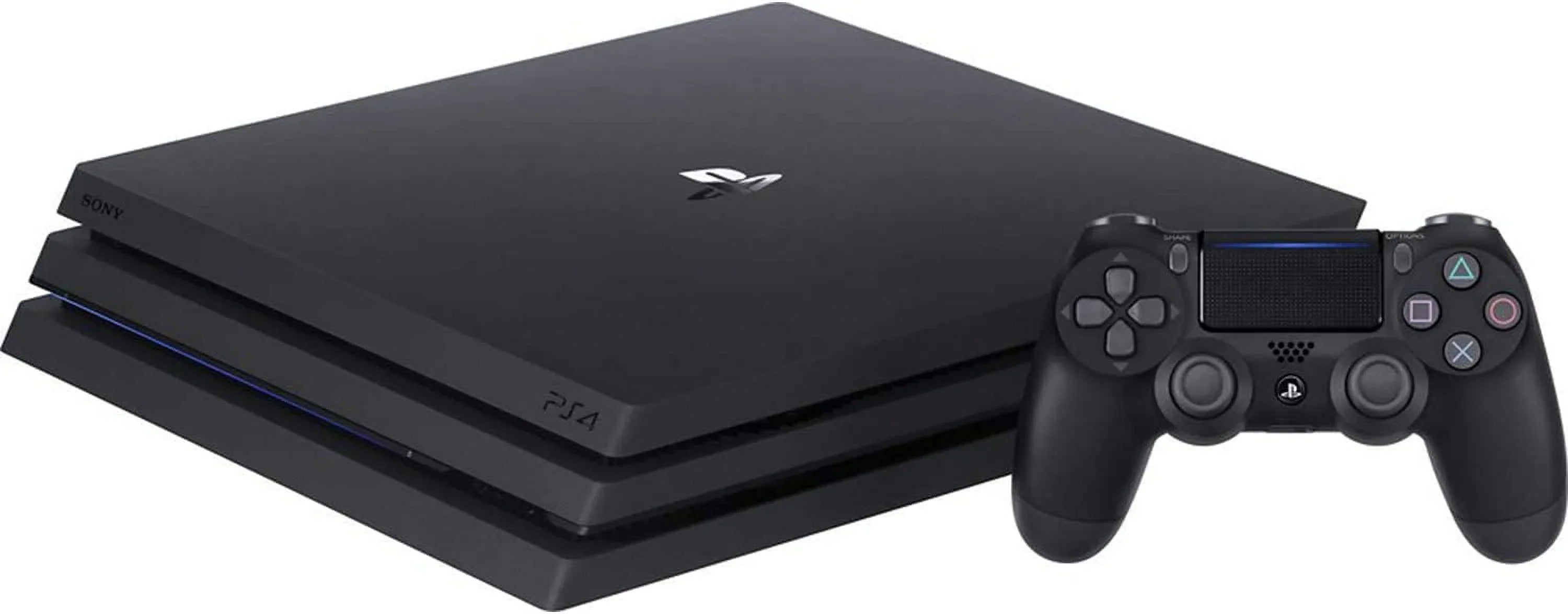 Pre-Owned Sony PlayStation 4 Pro 1TB Gaming Console Black Headset 2 Controller With   Cleaning Kit Bundle (Refurbished: Like New)